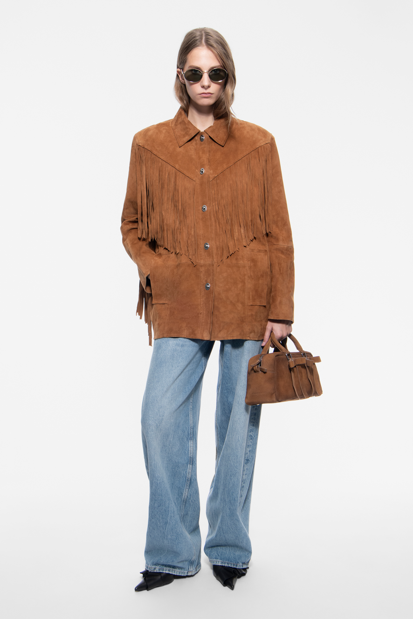STAND STUDIO | Jude Jacket - Heavy Cow Suede - Dark Sand - Womens