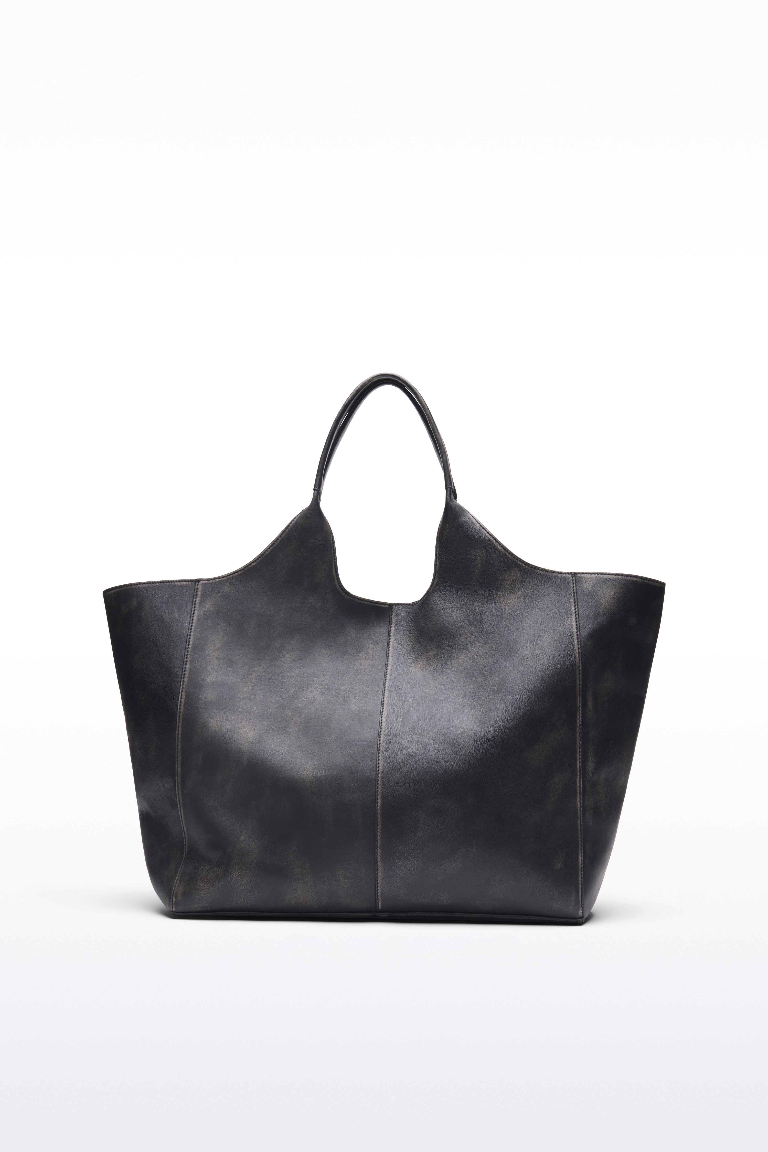 STAND STUDIO | Lily Tote - Lamb Leather - Worn Black - Womens