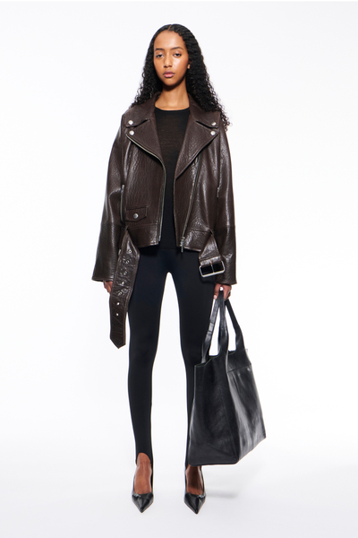STAND STUDIO | Romy Jacket - Lamb Leather - Mocha Brown - Womens