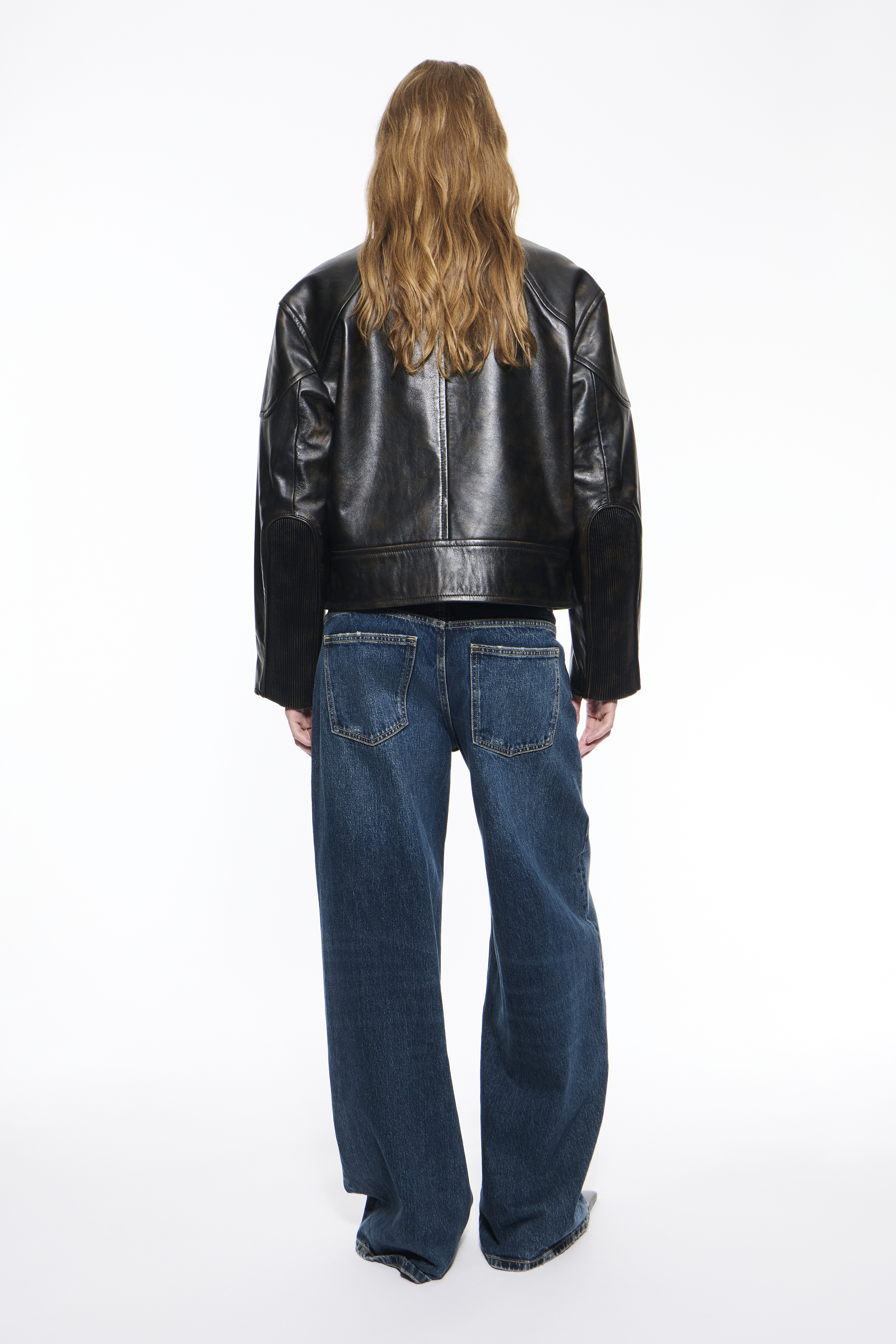STAND STUDIO | Alita Jacket - Cow Leather - Worn Black - Womens
