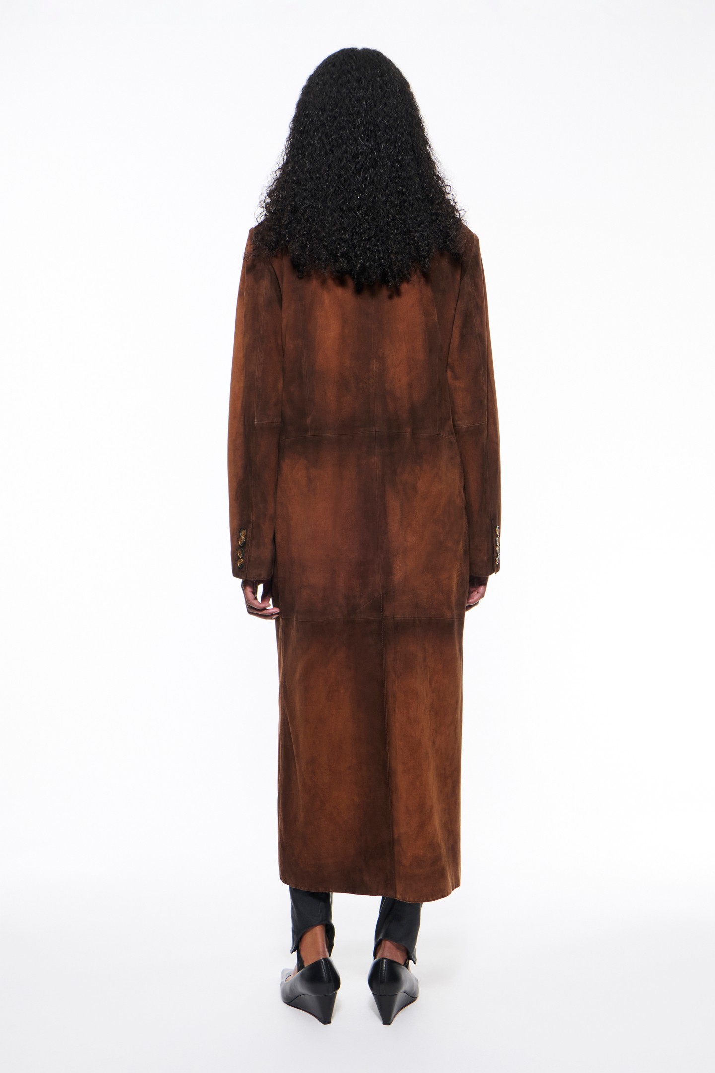 STAND STUDIO | Santara Coat - Goat Suede - Brown - Womens - STAND