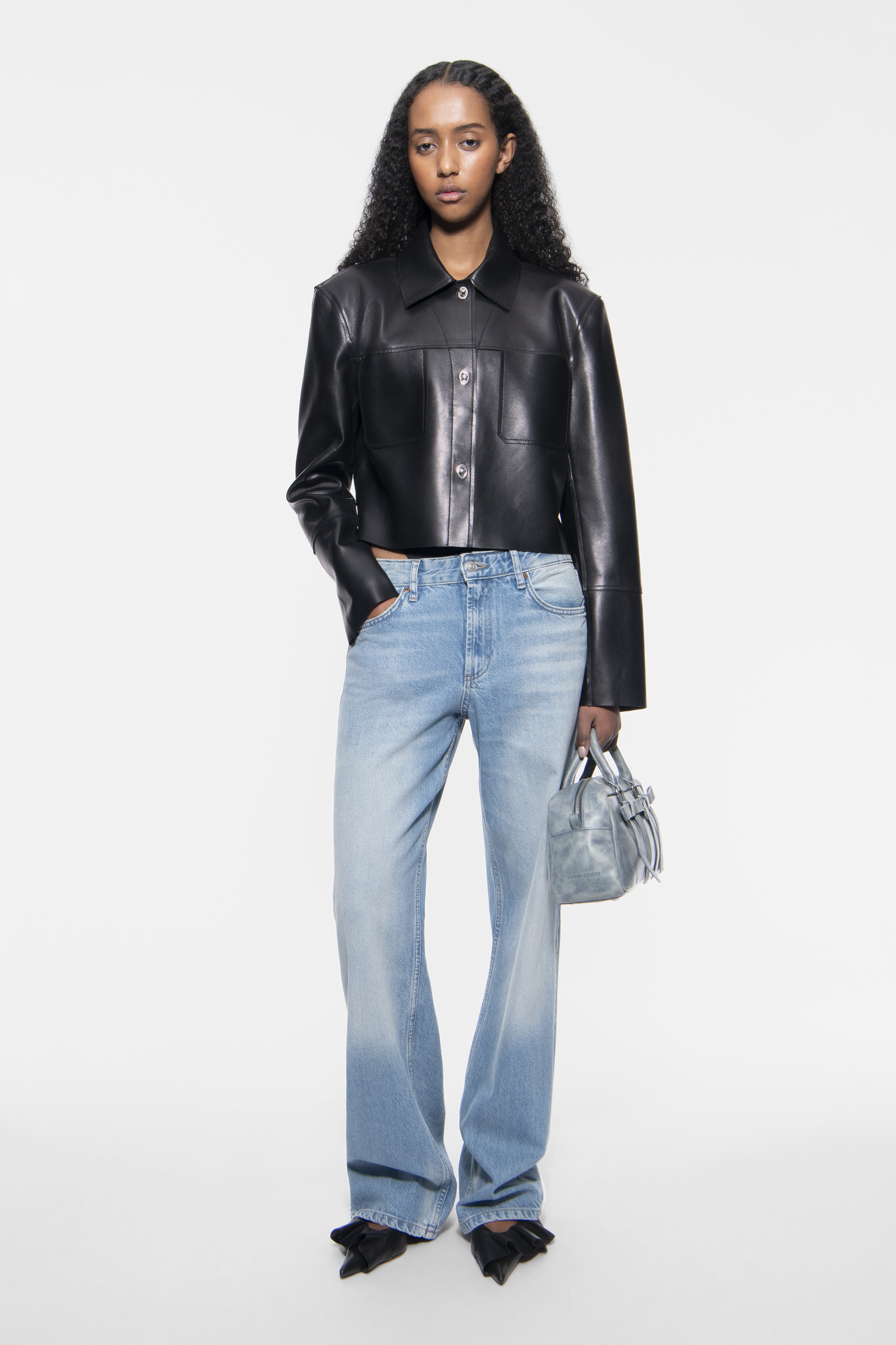 STAND STUDIO | Luz Jacket - Supple Lamb Nappa Leather - Black