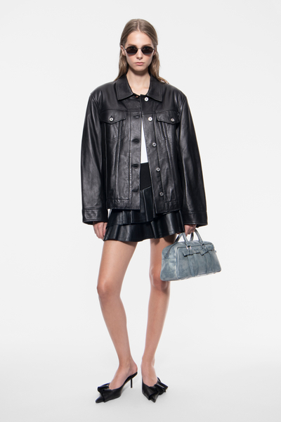 STAND STUDIO | Disa Jacket - Lamb Nappa Leather - Black - Womens