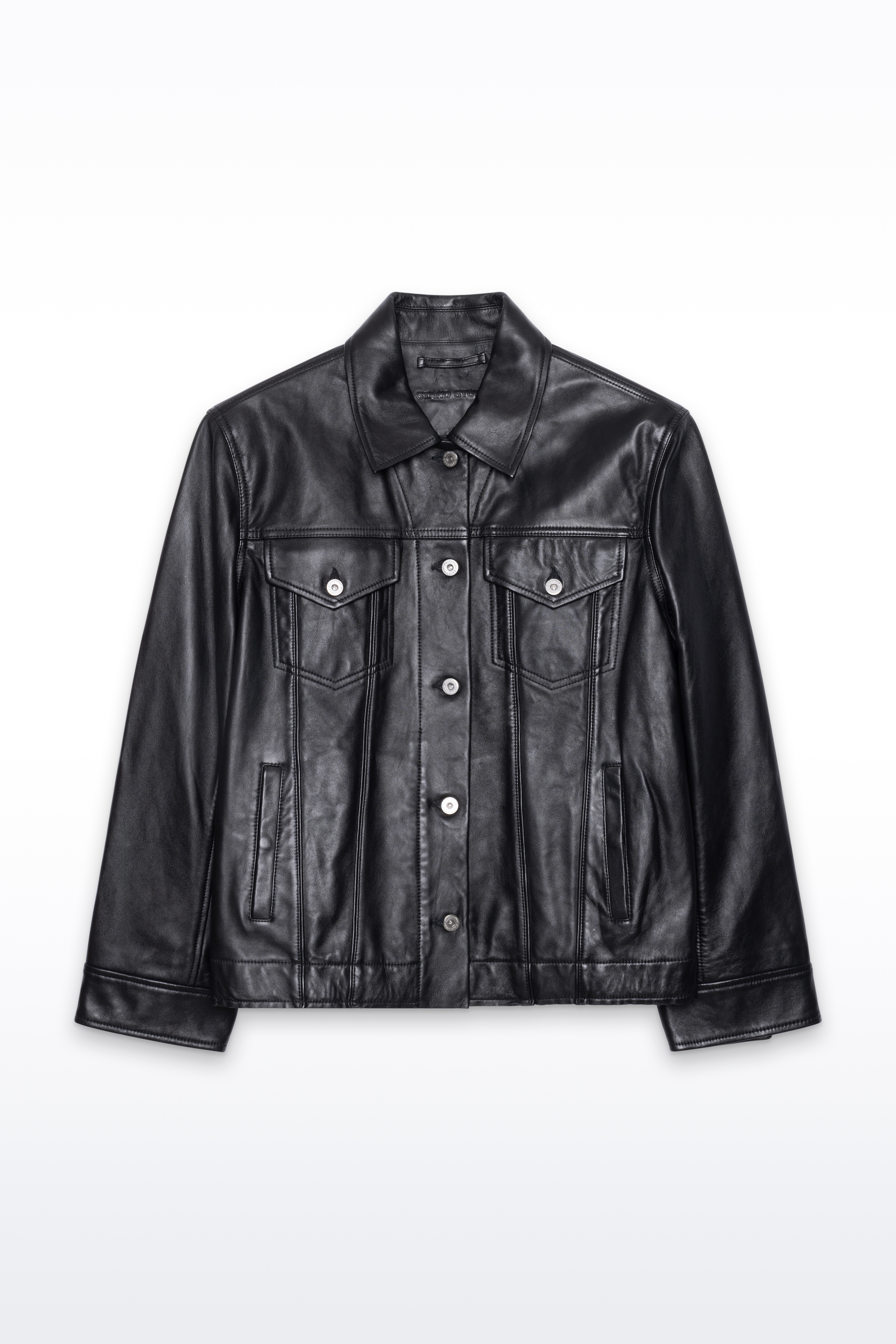 STAND STUDIO | Kierra Jacket - Polished Lamb Nappa Leather - Black