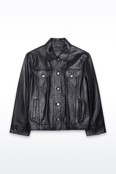 STAND STUDIO | Kierra Jacket - Polished Lamb Nappa Leather - Black