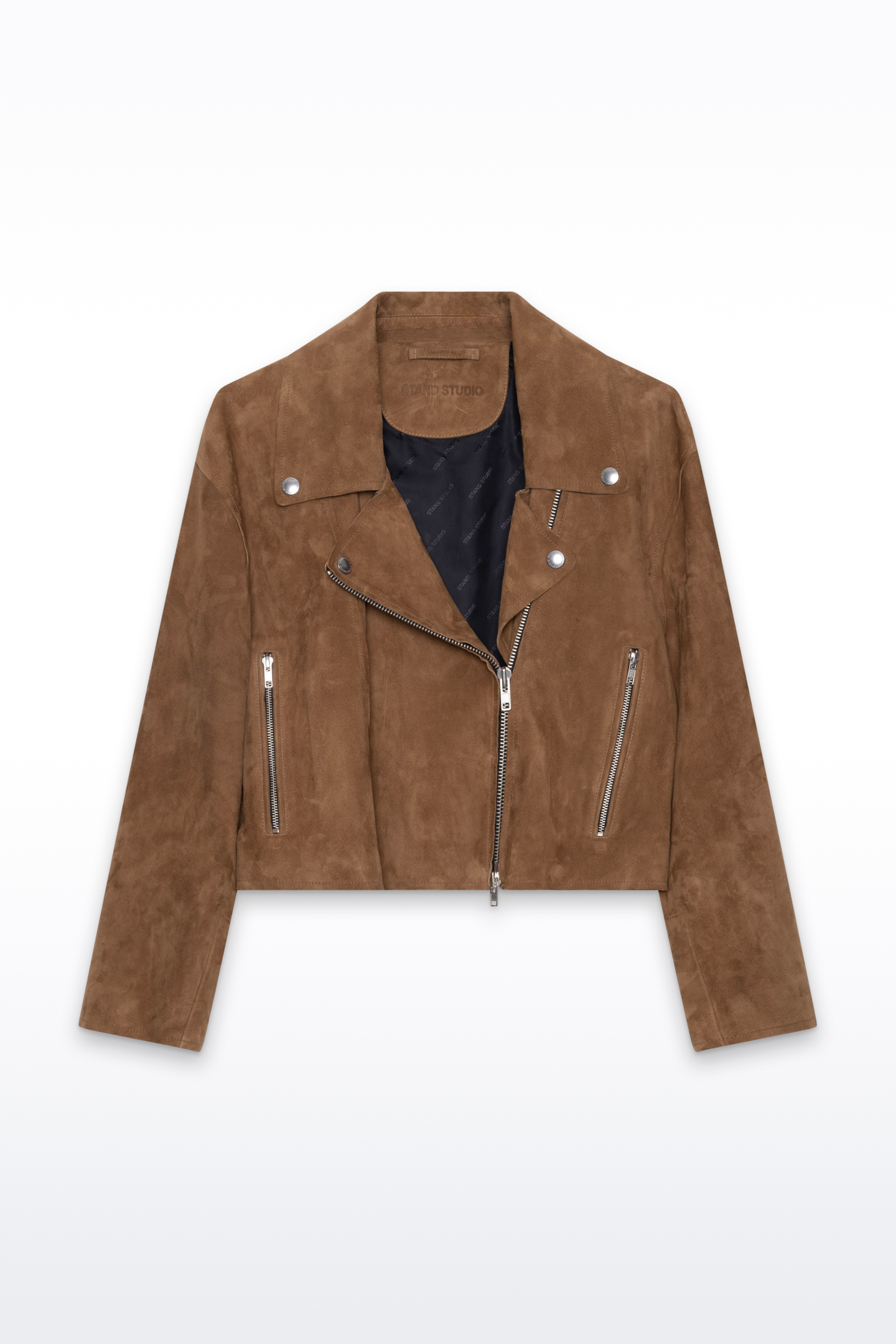 STAND STUDIO | Kaia Jacket - Heavy Goat Suede - Dark Sand - Womens