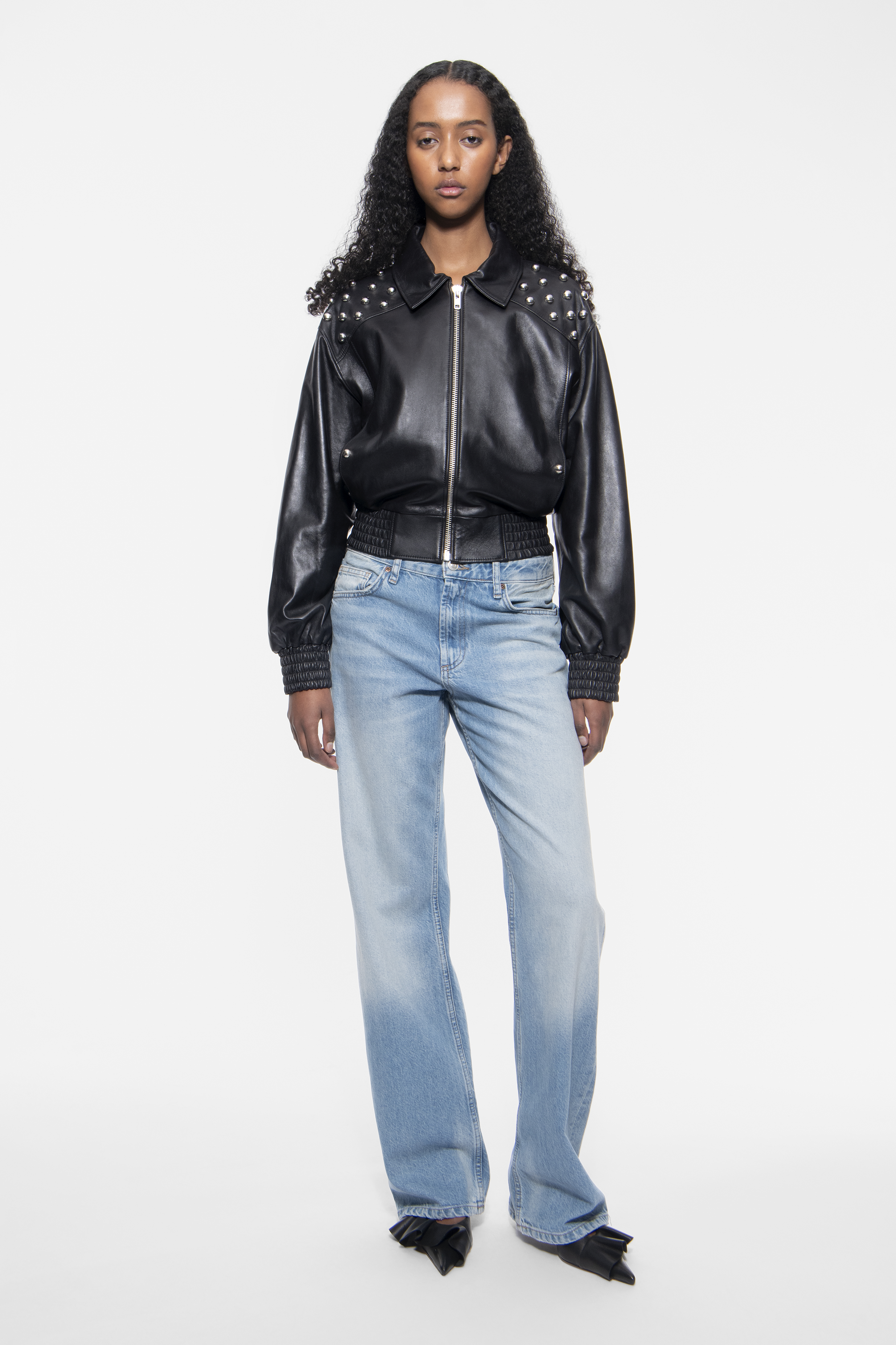STAND STUDIO | Doria Jacket - Lamb Nappa Leather - Black - Womens