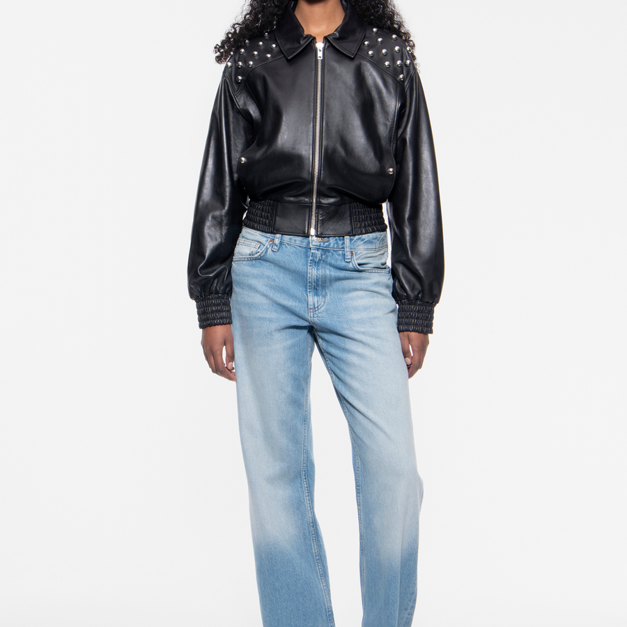 STAND STUDIO | Doria Jacket - Lamb Nappa Leather - Black - Womens