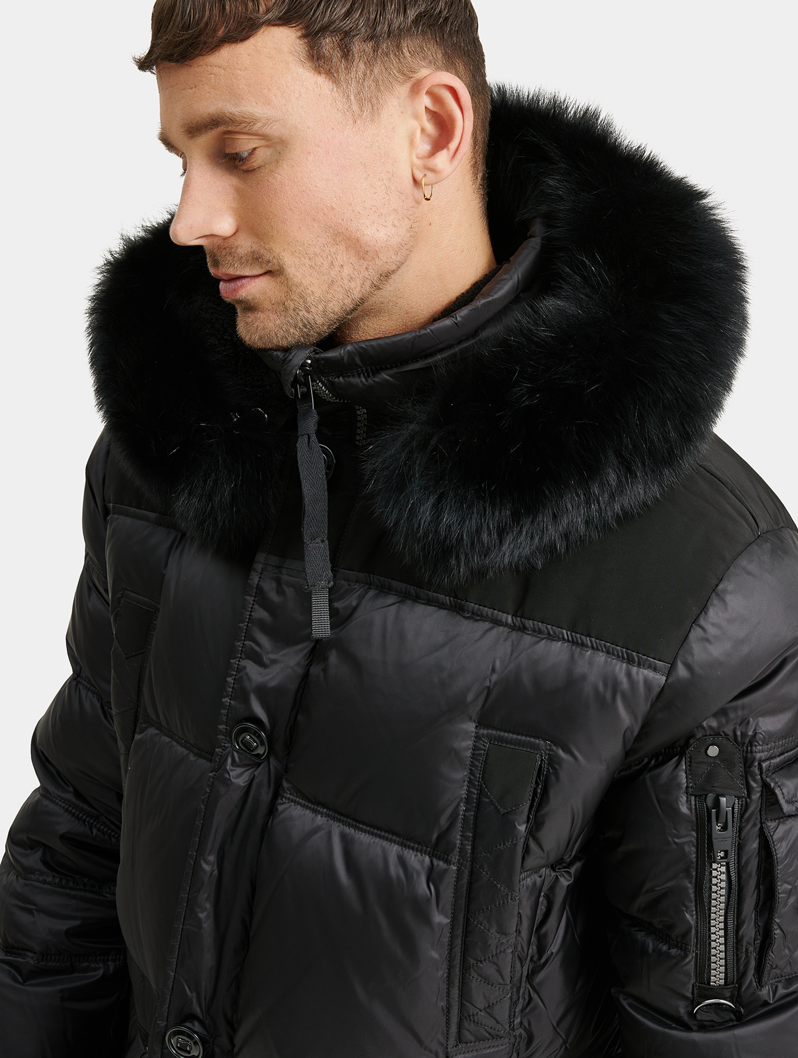 triomphe fur lined coat