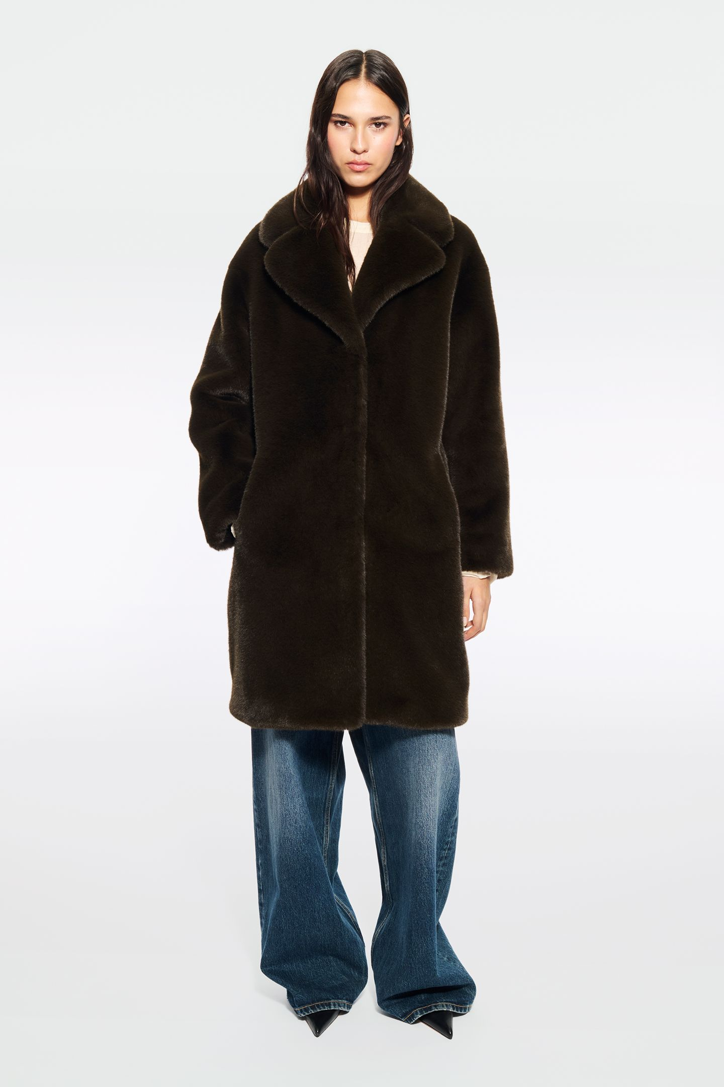 STAND STUDIO | Shop Camille Cocoon Coat Ash Brown